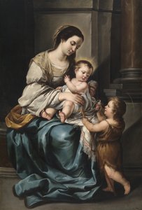 La Serrana veya Madonna ve Çocuk, bebek St. John ile (tuval üzerine yağlıboya) by Bartolomé Esteban Murillo