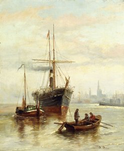 Venedik Manzaralı Bir Liman Manzarası