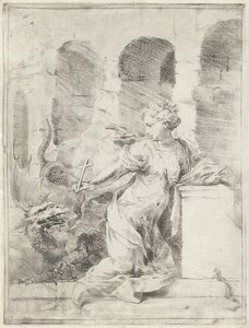 Antakyalı Margaret ejderhaya meydan okuyor by Bartolomeo Biscaino