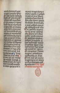 Yanlış satış: Fol. 122: St. Mattion Passion, 1469 içindeki Hely Hely Lama vb. için müzik içerir. by Bartolomeo Caporali