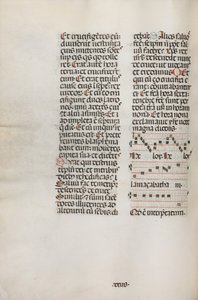 Yanlış satış: Fol. 128v: St. Mattion Passion, 1469 içindeki Hely Hely Lama vb. için müzik içerir. by Bartolomeo Caporali