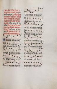 Yanlış satış: Fol. 153: Exultet için Müzik, 1469 by Bartolomeo Caporali