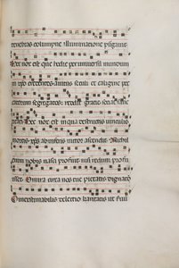 Yanlış satış: Fol. 155: Exultet için Müzik, 1469 by Bartolomeo Caporali