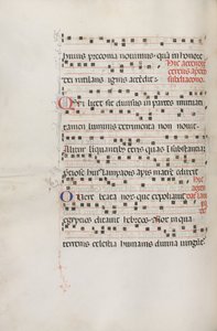 Yanlış satış: Fol. 156v: Exultet için Müzik, 1469 by Bartolomeo Caporali