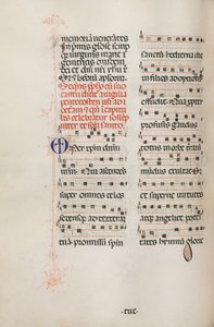 Yanlış satış: Fol. 180v: Çeşitli sıradan dualar için müzik, 1469. by Bartolomeo Caporali