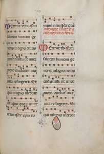 Yanlış satış: Fol. 182: Çeşitli sıradan dualar için müzik, 1469. by Bartolomeo Caporali
