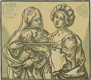 Herodias ve Salome by Bartolomeo Coriolano after Guido Reni