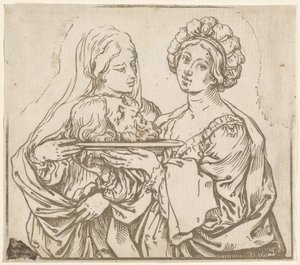 Herodias ve Salome by Bartolomeo Coriolano after Guido Reni