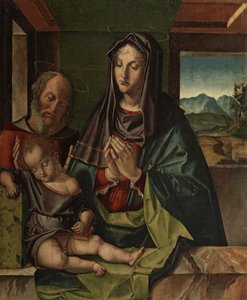 Kutsal Aile, c.1500 (panelde yağ) by Bartolomeo Montagna