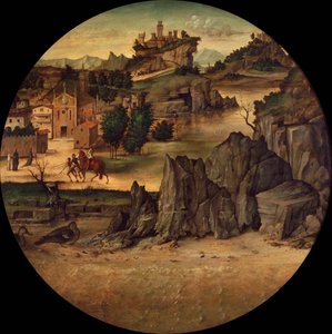 Kaleler ile Peyzaj, Geç 15. yüzyıl. by Bartolomeo Montagna