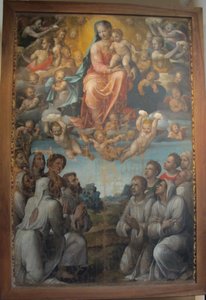 Kirpi olarak bilinen Bartolomeo neroni, Madonna ve Şirketin Kardeşleri by Bartolomeo Neroni