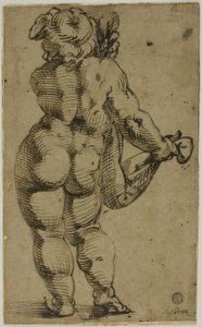 Arkadan Görülen Ayakta Putto by Bartolomeo Passarotti