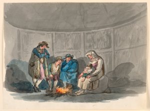 Geceleri Bir Çoban Ailesi by Bartolomeo Pinelli