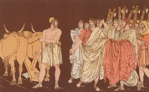 Cincinnatus diktatör olmaya çağırdı by Bartolomeo Pinelli