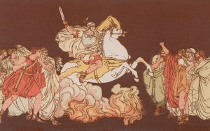 Curtius uçuruma atlıyor by Bartolomeo Pinelli