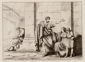 Gaius Gracchus karısı ve oğluyla vedalaşırken