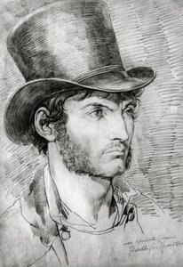 Bartolomeo Pinelli'nin (1781-1835) yaptığı çizim erkek portresi (Gerçek Roman) by Bartolomeo Pinelli