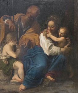 Kutsal aile ve vaftizci Aziz John by Bartolomeo Schedoni