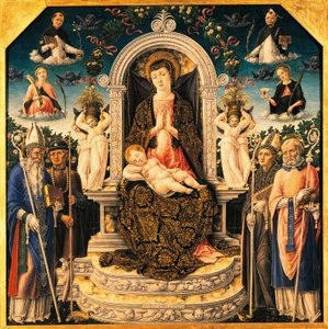Çocuk ve Azizler ile Madonna