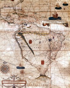 Güney Amerika haritası. Bartolomeu Velho