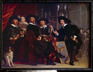 Les syndics des arbaletriers de San Sebastian a Amsterdam Tablosu Bartholomeus Van der Helst (1613-1670) by Bartolomeus van der Helst