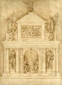 Leo X ve Clemente VII mezarları için proje by Bartolommeo Bandinelli