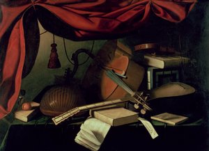 Müzikal Natürmort by Bartolommeo Bettera