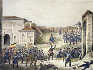 Antwerp: Hollanda birliklerinin son saldırısı, 27 Ekim 1830 by Belgian School