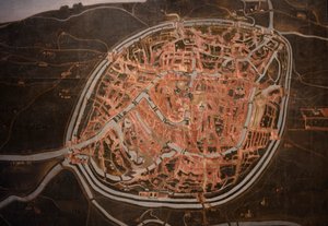 Brugge haritası. anonim. 1546-1600. Detay (resim) by Belgian School