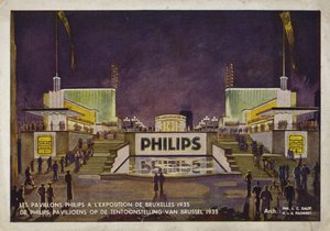 Philips Pavilions, Brüksel Uluslararası Fuarı, 1935 by Belgian School