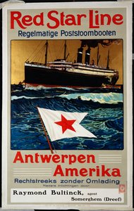 Kızıl Yıldız Hattı, Antwerpen Amerika, 1899 dolayları by Belgian School