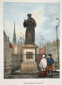 Heykel dErasme, bir Rotterdam, c.1895 (fotokrom) by Belgian School