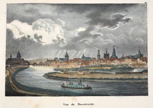 Vue de Maestricht, 1895 dolayları (fotokrom) by Belgian School