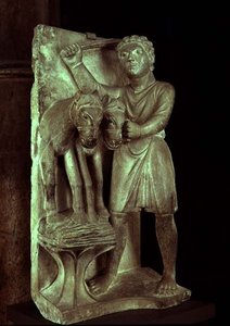 Harman Buğdayı: Ayların Emekleri heykel takviminden Temmuz, c.1200 (taş)