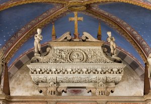 Crypt, Ark of Saints Marcellinus ve Peter Exorcist, St. Marcelino ve St. Peter Exorcist heykelleri ile Lahit, Benedetto Briosco 1506-08