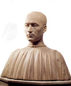 Philippe Strozzi (veya Filippo) (1489-1538), İtalyan condottiere ve politikacı büstü. Benedetto da Maiano (1442-1497) tarafından mermer heykel 15. yüzyıl Paris, Louvre Müzesi.