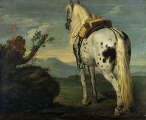 Manzarada Bir Selle Français Atı by Benigne Gagnereaux