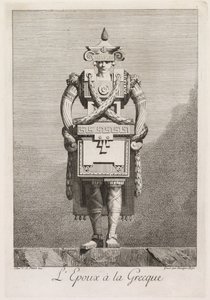 Grecque Masquerade: The Bridegroom à la Grecque Plate 7, 1771.