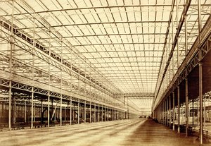 The Nave at Crystal Palace, Hyde Park, Mart 1852 (calotype negatiften albüm baskısı)