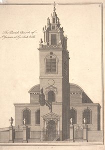 The Parish Church of St. James Garlickhythe, c.1750 (engraving)