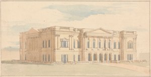 York House, Londra: Batı Cephesinin Perspektif Görünümü