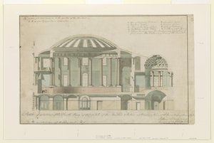 ABD Capitol Güney Kanadı Bölümü, 1803 (kağıt üzerinde yıkama ile kalem ve mürekkep)