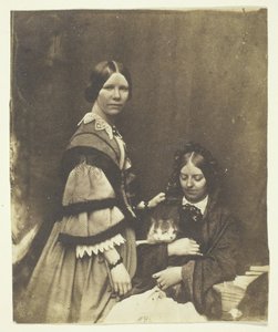 Bayan Craik Holding Kedi, c. 1858. by Benjamin Mulock