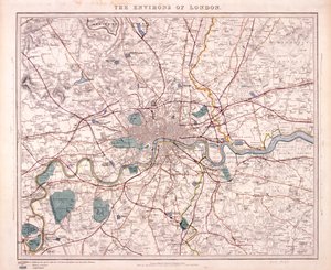 Londra Haritası, c1860 by Benjamin Rees Davies