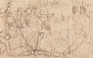 Firavun ve Musa by Benjamin Robert Haydon