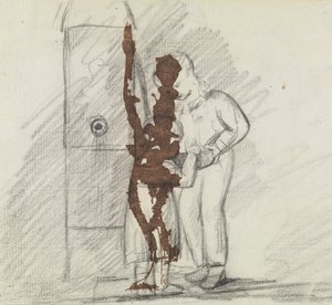 Yanyana Duran İki Figür Çalışması by Benjamin Robert Haydon