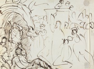 Lazarus'un Dirilişi Çalışması by Benjamin Robert Haydon