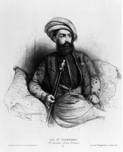 Yusuf veya Yousouf (1809-1866) olarak bilinen Giuseppe Vantini (veya Vaniti), Spahilerin (Afrika Ordusu) komutanı (çizim)