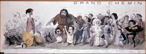 Le grand chemin de la geleceks: trajedinin ve komedinin temsili - Litografi, Benjamin Roubaud, Maison de Balzac, Paris