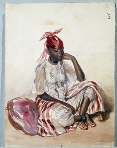 Negresse en kostüm (suluboya)